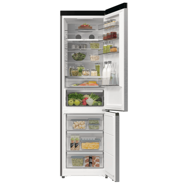 Frigider Hisense RB5P410SACC cu congelator jos 413 l / 203 cm / Inox photo 2 Frigider Hisense RB5P410SACC cu congelator jos 413 l / 203 cm / Inox photo 2