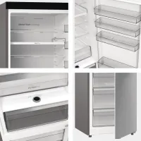 Frigider Hisense RB5P410SACC cu congelator jos 413 l / 203 cm / Inox photo 4