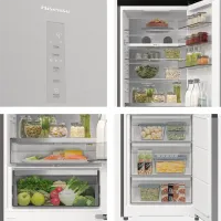 Frigider Hisense RB5P410SACC cu congelator jos 413 l / 203 cm / Inox photo 5