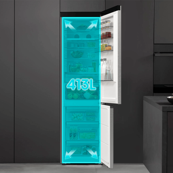 Frigider Hisense RB5P410SACC cu congelator jos 413 l / 203 cm / Inox photo 6 Frigider Hisense RB5P410SACC cu congelator jos 413 l / 203 cm / Inox photo 6