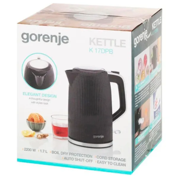 Электрочайник Gorenje K17DPB 1.7л / Скрытый / Черный photo 6