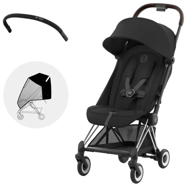 Cărucior pentru copil Cybex Coya Jeremy Scott Wings 522004385/ Black photo 2