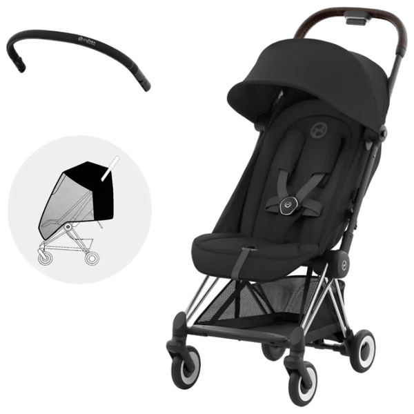 Cărucior pentru copil Cybex Coya Jeremy Scott Wings 522004385/ Black photo 2