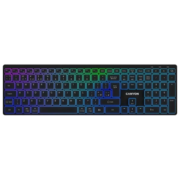 Tastatură Canyon HKB-W11 Fără fir / Black photo 1