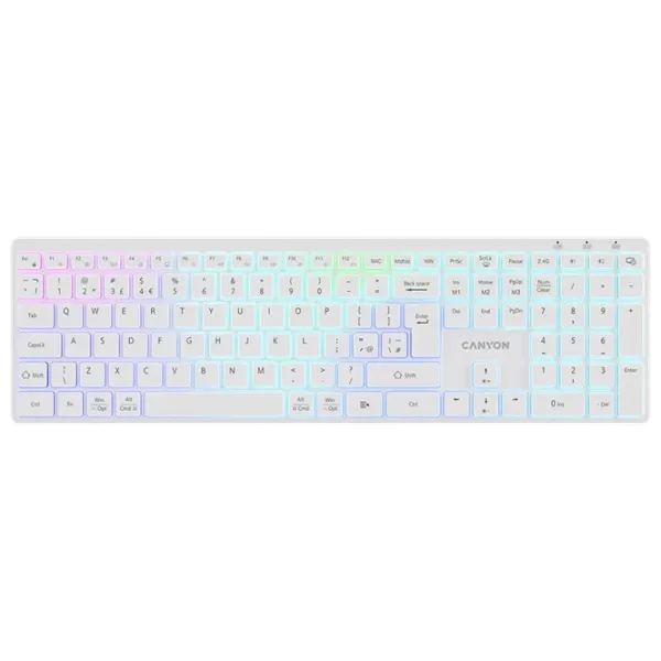 Tastatură Canyon HKB-W11 Fără fir / White photo 1