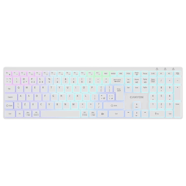 Tastatură Canyon HKB-W11 Fără fir / White photo 1