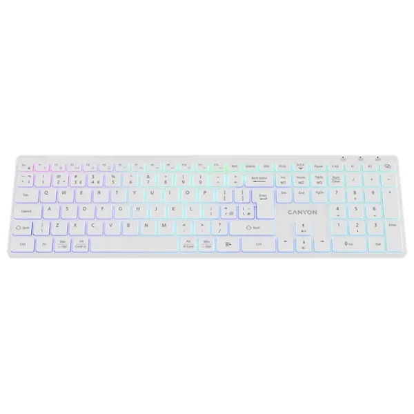 Tastatură Canyon HKB-W11 Fără fir / White photo 2