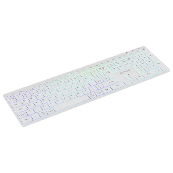 Tastatură Canyon HKB-W11 Fără fir / White photo 3