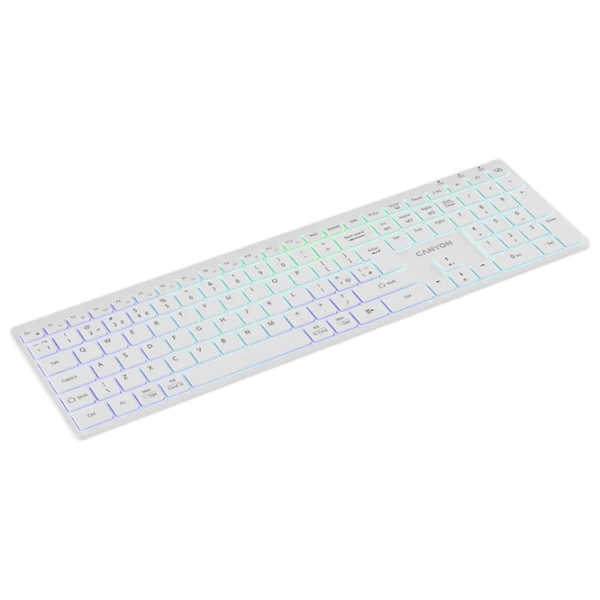 Tastatură Canyon HKB-W11 Fără fir / White photo 3