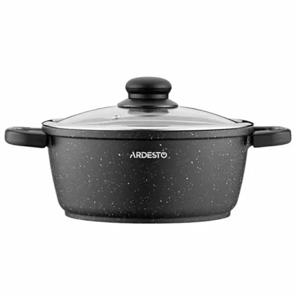 Cratiță Ardesto Pot with lid 4.4l Aluminiu / Black photo 1