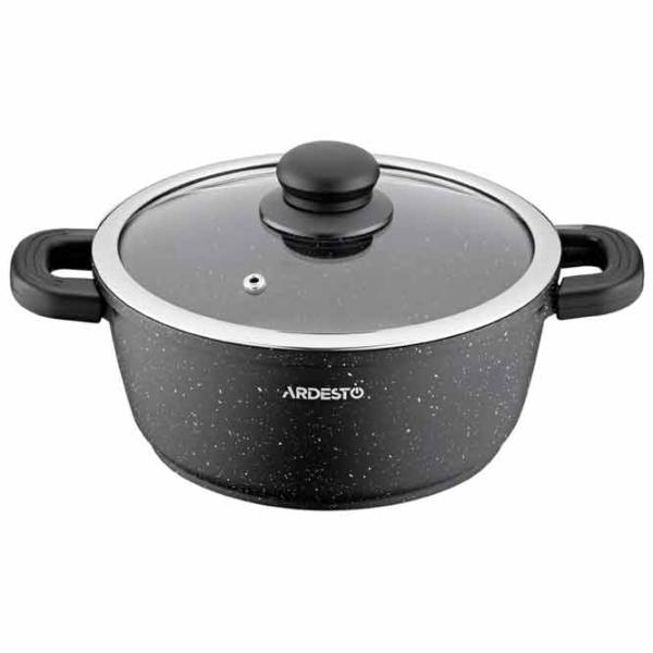 Cratiță Ardesto Pot with lid 4.4l Aluminiu / Black photo 3