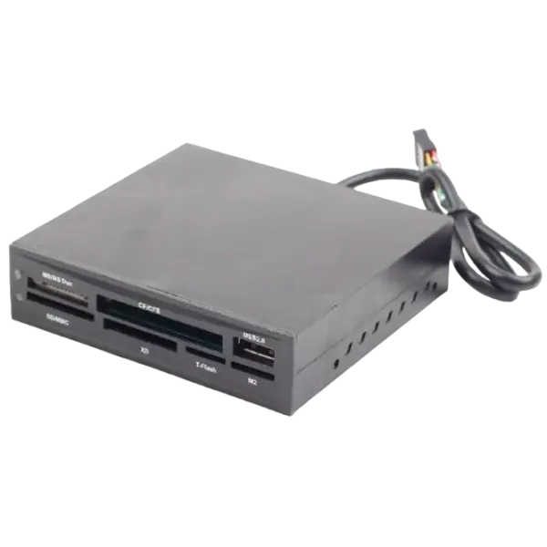Cititor de carduri Gembird FDI2-ALLIN1-02-B  USB 2.0 / Black photo 1
