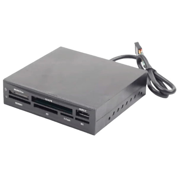 Cititor de carduri Gembird FDI2-ALLIN1-02-B  USB 2.0 / Black photo 1