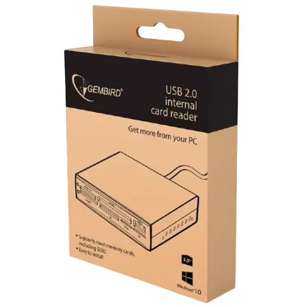 Cititor de carduri Gembird FDI2-ALLIN1-02-B  USB 2.0 / Black photo 2