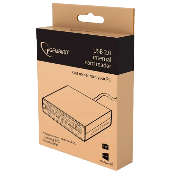 Cititor de carduri Gembird FDI2-ALLIN1-02-B  USB 2.0 / Black photo 2