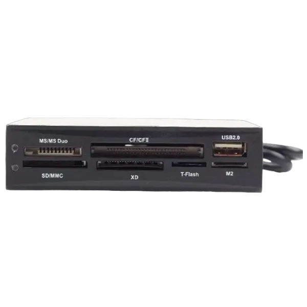 Cititor de carduri Gembird FDI2-ALLIN1-02-B  USB 2.0 / Black photo 3