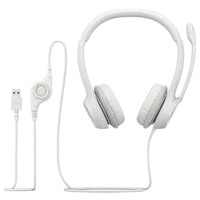 Наушники Logitech H390 Серый Белый Проводная/ Персональный photo 2