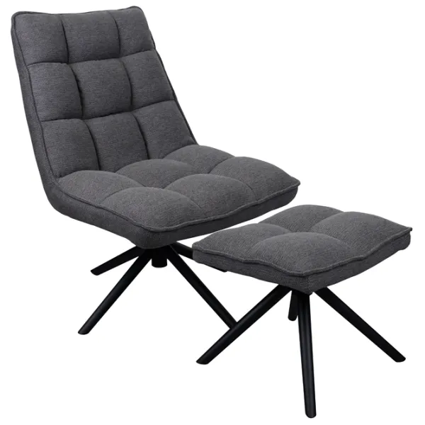 Кресло DecoPrim Spello Y-841 Черный Тёмно-серый photo 1