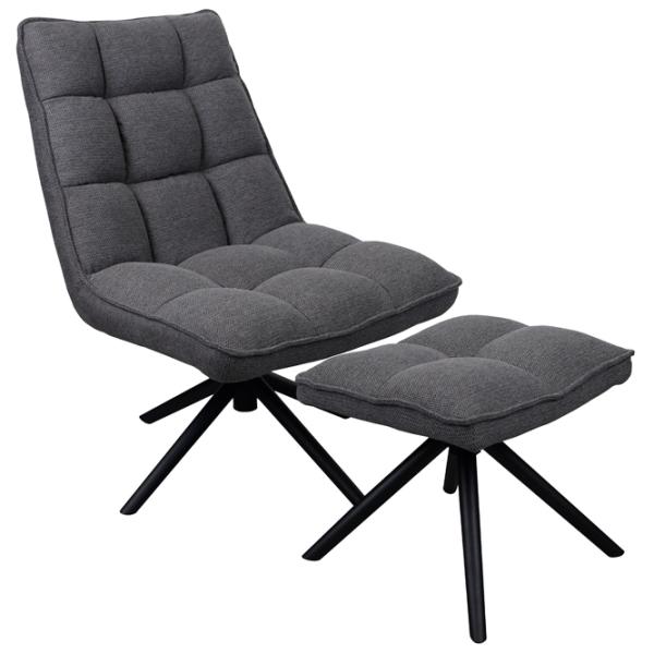 Кресло DecoPrim Spello Y-841 Черный Тёмно-серый photo 1