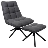 Кресло DecoPrim Spello Y-841 Черный Тёмно-серый