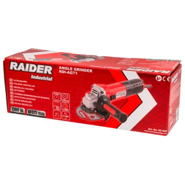 Polizor Raider RDI-AG71 Unghiular / 1700 W / Red photo 4