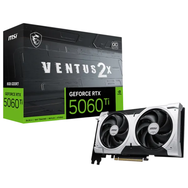 Видеокарта MSI GeForce RTX 5060 Ti VENTUS 2X OC PLUS PCI Express x16 5.0 / 8 ГБ photo 2