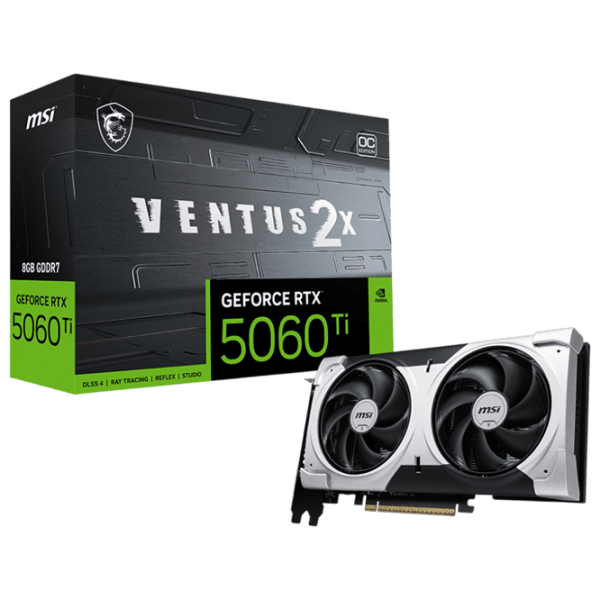 Видеокарта MSI GeForce RTX 5060 Ti VENTUS 2X OC PLUS PCI Express x16 5.0 / 8 ГБ photo 2