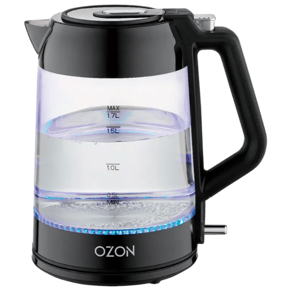 Электрочайник Ozon EKC-1705A-GS 1.7л / Скрытый / Черный photo 1