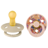 Соска круглая Bibs Liberty Colour 12021101  Для девочек / 6 месяцев - 18 месяцев / Латекс / Цветник