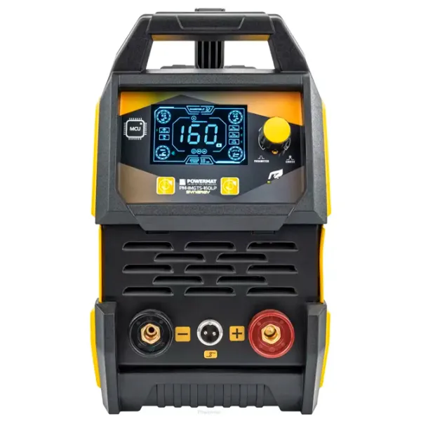 Aparat de sudat Powermat PM-IMGTS-160LP 220 V semiautomat (MIG/MAG), cu electrod (MMA), cu gaz inert (TIG) / Yellow photo 3