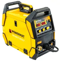 Сварочный аппарат Powermat PM-IMGT-200LP 220 В полуавтоматическая (MIG/MAG), ручная дуговая (MMA), аргонно-дуговая (TIG) / Желтый photo 2