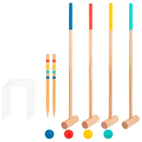 Игровой набор Tooky Toy Крокет TH366 3+ / Разноцветный Натуральное дерево