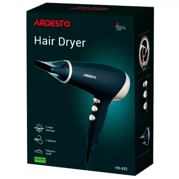 Uscător de păr Ardesto HD-522 2200 W / Black photo 6
