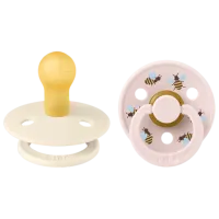 Соска круглая Bibs Studio Colour 12024103 Для девочек / 6 месяцев - 18 месяцев / Латекс / Слоновая кость