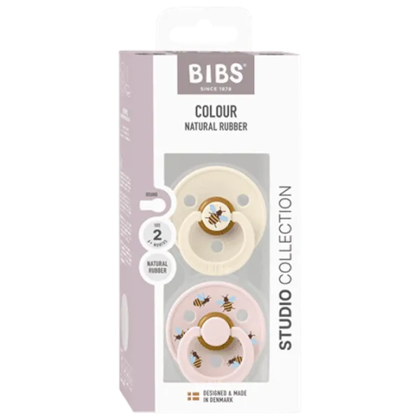 Соска круглая Bibs Studio Colour 12024103 Для девочек / 6 месяцев - 18 месяцев / Латекс / Слоновая кость photo 5