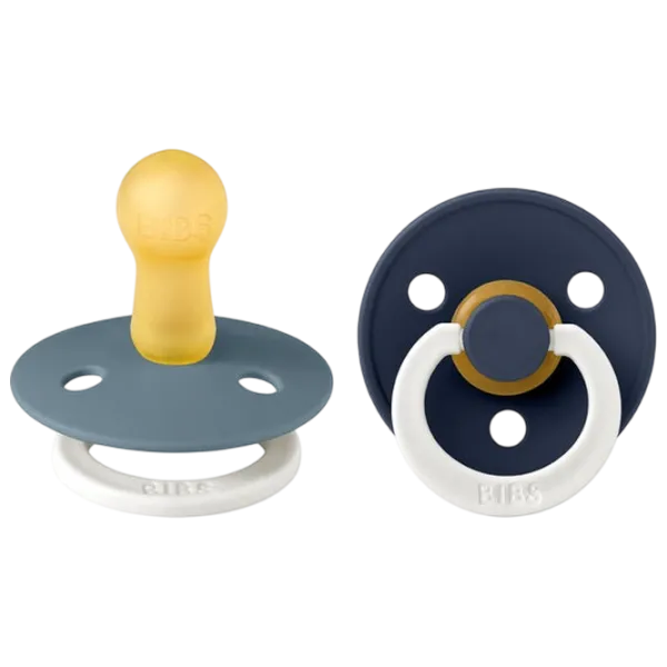 Соска круглая Bibs Colour Glow 120455 Унисекс / 6 месяцев - 18 месяцев / Латекс / Глубокий космос photo 1