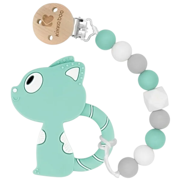 Держатель для пустышки круглая Kikka Boo Cat Унисекс / 0 месяцев - / Латекс, силикон / Мятный photo 1