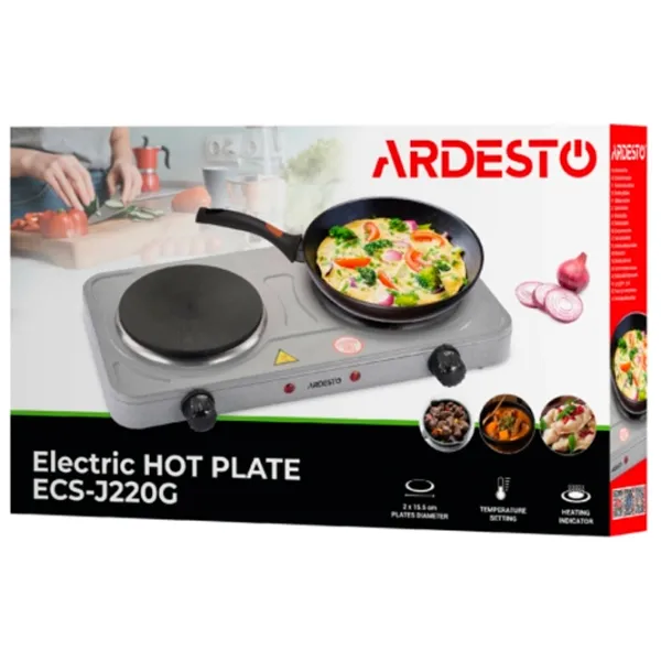 Plită de masă Ardesto ECS-J220G Electrică / Graphite photo 2 Plită de masă Ardesto ECS-J220G Electrică / Graphite photo 2