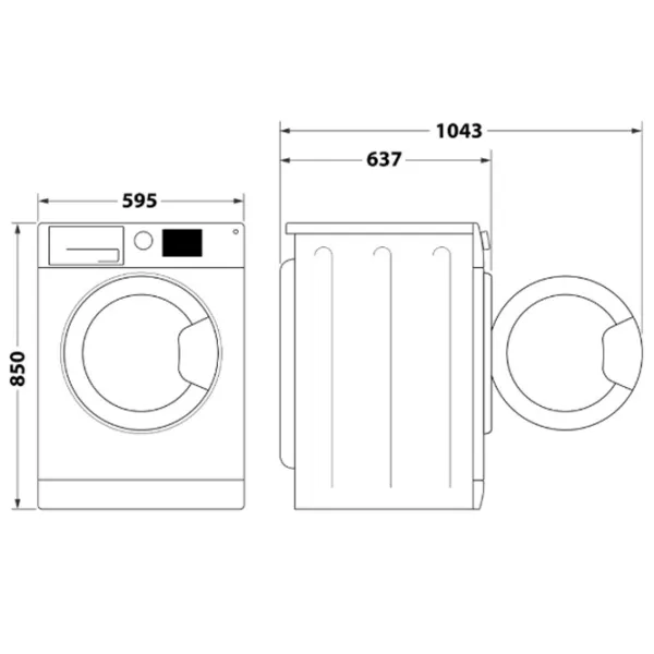 Mașină de spălat Hotpoint-Ariston NM11 847 WS A EU 8 kg / 1400 rpm / White photo 10 Mașină de spălat Hotpoint-Ariston NM11 847 WS A EU 8 kg / 1400 rpm / White photo 10