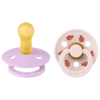 Suzetă cu tetina rotundă Bibs Studio Colour 12025103 Pentru fetițe / 6 luni - 18 luni / Latex / Violet Sky