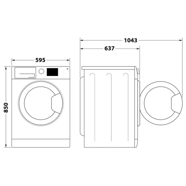 Mașină de spălat Hotpoint-Ariston NLCD 945 BS A 9 kg / 1400 rpm / Gray photo 10 Mașină de spălat Hotpoint-Ariston NLCD 945 BS A 9 kg / 1400 rpm / Gray photo 10