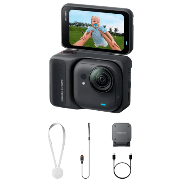 Cameră action Insta360 GO Ultra Standard Bundle  / 1450 mAh / Midnight Black photo 7