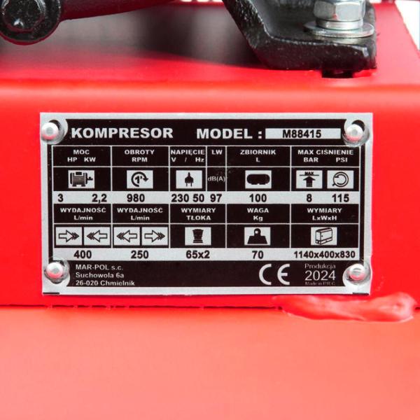 Compresor MAR-POL M88415 / Cu piston photo 12