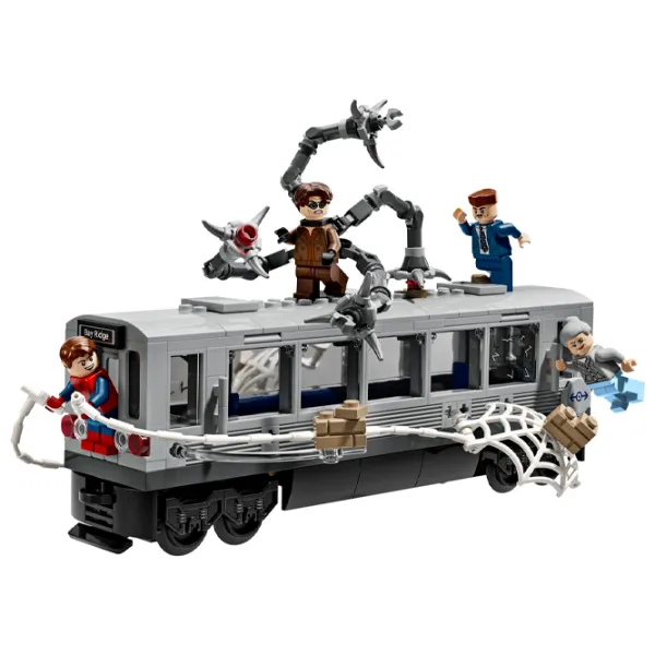 Constructor LEGO Spider-Man Vs. Doc Ock Subway Train Scene Scenă din film/ Gray photo 2