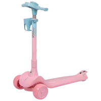 Детский трёхколёсный самокат Caretero Satura (CT.225900) 50 кг/ Розовый