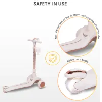 Детский трёхколёсный самокат Caretero Satura (CT.225900) 50 кг/ Розовый photo 15