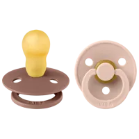 Suzetă cu tetina rotundă Bibs Studio Colour 130215 Unisex / 18 luni - 36 luni / Latex / Woodchuck