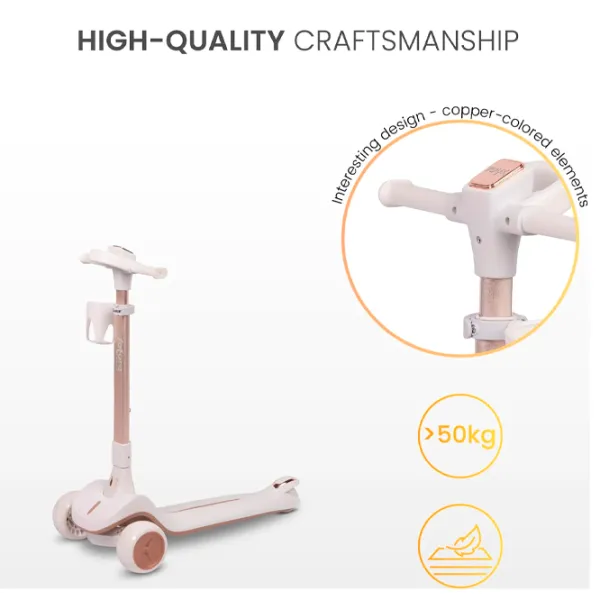 Trotinetă pentru copii cu trei roți Caretero Satura (CT.225900) 50 kg/ White photo 14