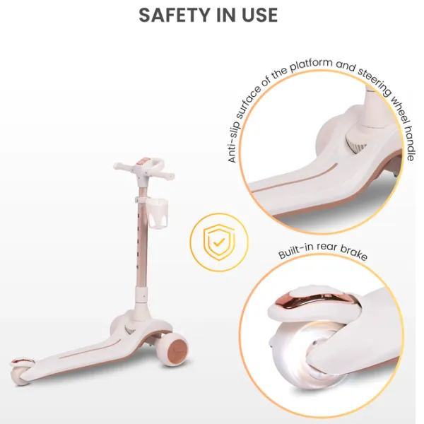 Trotinetă pentru copii cu trei roți Caretero Satura (CT.225900) 50 kg/ White photo 15
