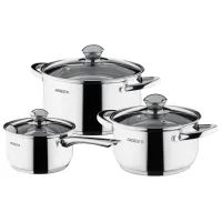 Набор кастрюль Ardesto Gemini Gourmet Varese 2.5л Нержавеющая сталь / Нержавеющая сталь